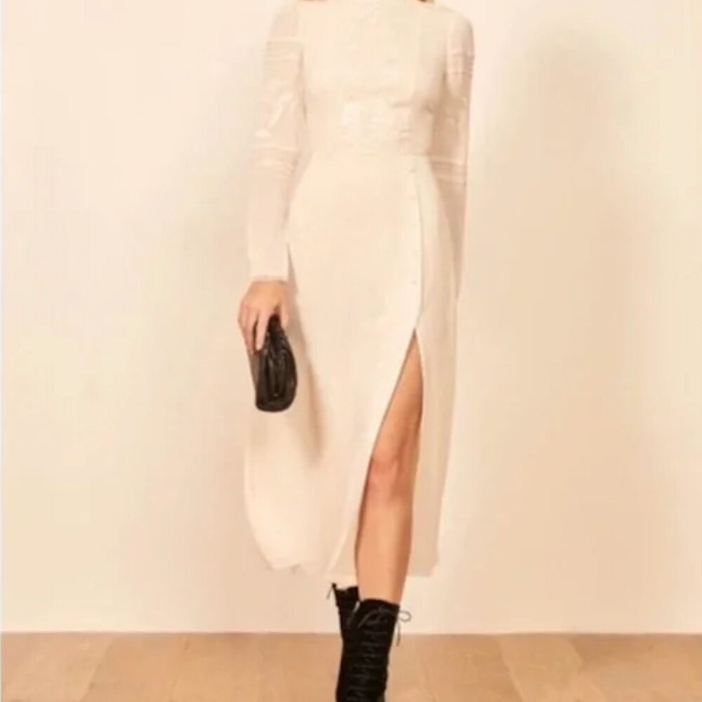 REFORMATION Adelia Midi Dress Sz 8 - Picture 2 of 12